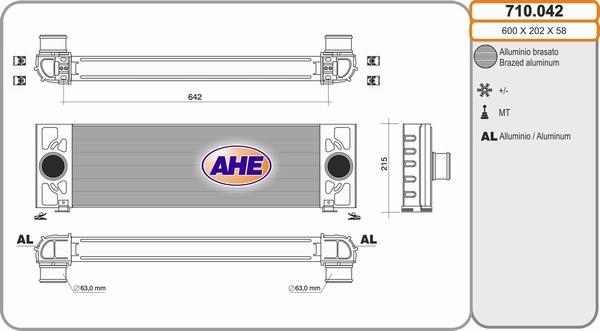 AHE 710.042 - Интеркулер autocars.com.ua