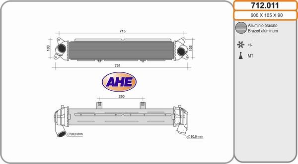 AHE 712.011 - Интеркулер autocars.com.ua