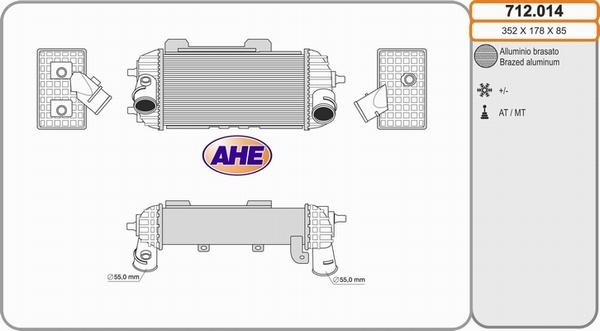AHE 712.014 - Интеркулер autocars.com.ua