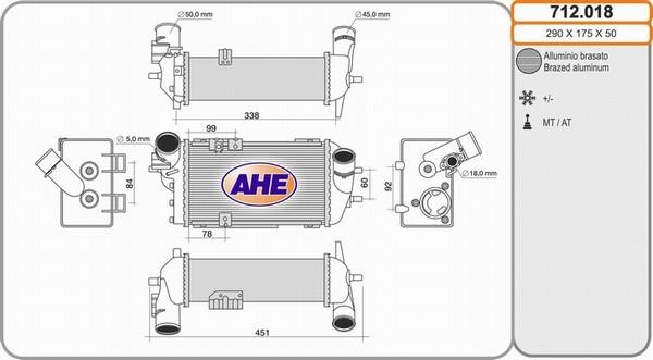 AHE 712.018 - Интеркулер autocars.com.ua