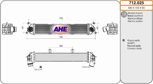 AHE 712.025 - Интеркулер autocars.com.ua
