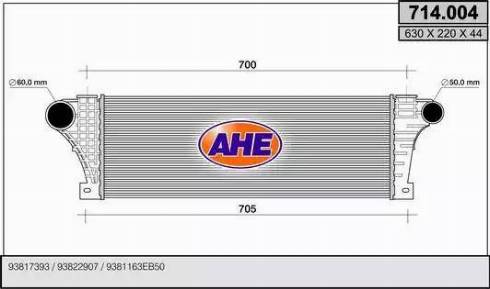 AHE 714004 - Интеркулер autocars.com.ua