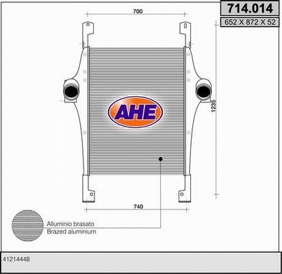 AHE 714.014 - Интеркулер autocars.com.ua