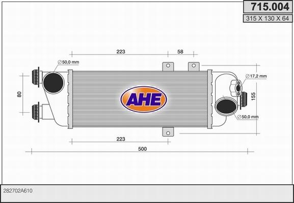 AHE 715.004 - Интеркулер autocars.com.ua