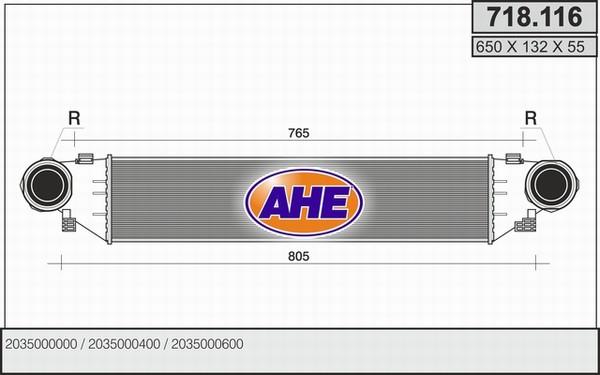 AHE 718.116 - Интеркулер autocars.com.ua