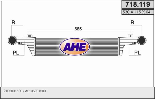 AHE 718.119 - Интеркулер autocars.com.ua
