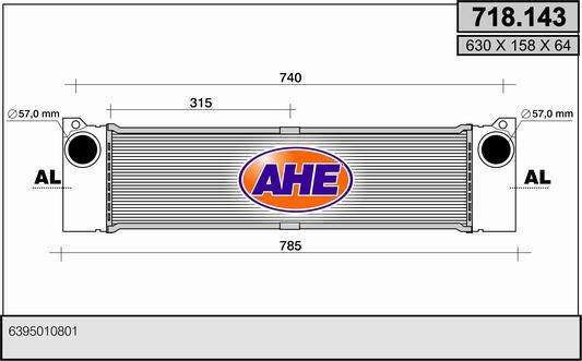 AHE 718.143 - Интеркулер autocars.com.ua
