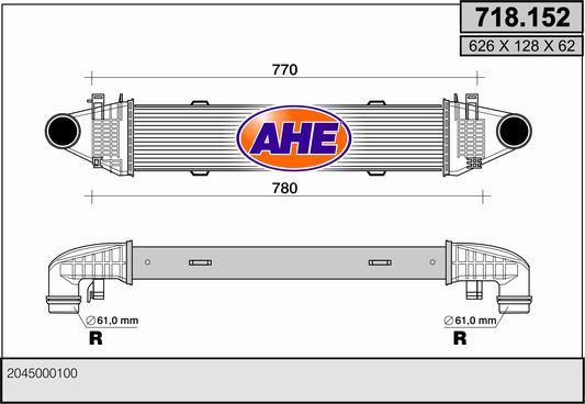 AHE 718.152 - Интеркулер autocars.com.ua