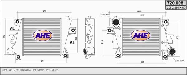 AHE 720.008 - Интеркулер autocars.com.ua