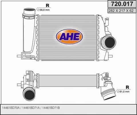 AHE 720.017 - Интеркулер autocars.com.ua