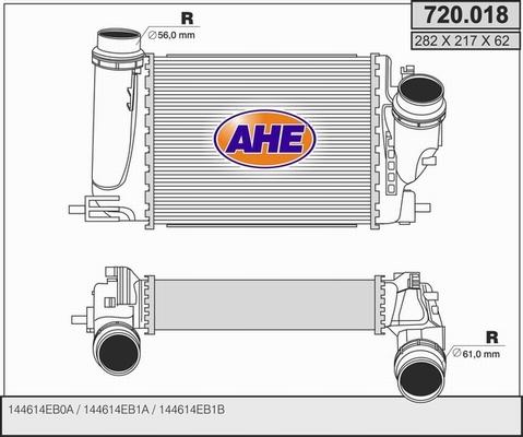 AHE 720.018 - Интеркулер autocars.com.ua
