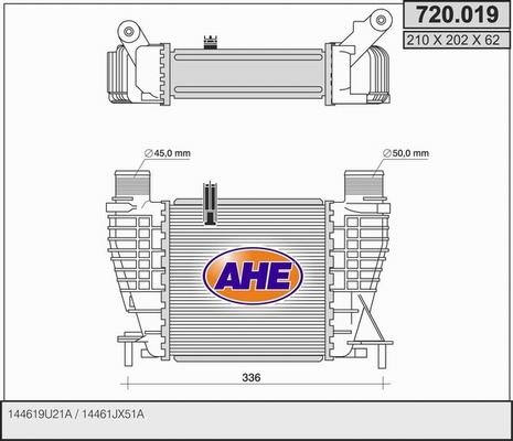 AHE 720.019 - Интеркулер autocars.com.ua