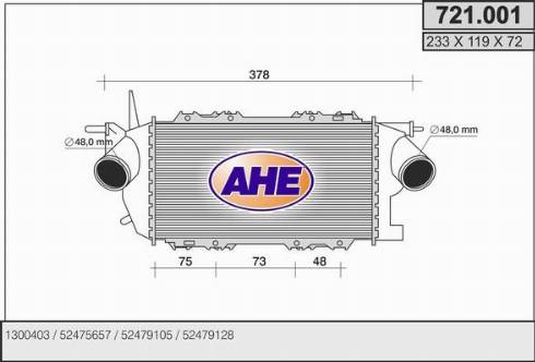 AHE 721.001 - Интеркулер autocars.com.ua