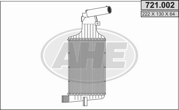 AHE 721.002 - Интеркулер autocars.com.ua