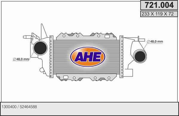 AHE 721.004 - Интеркулер autocars.com.ua