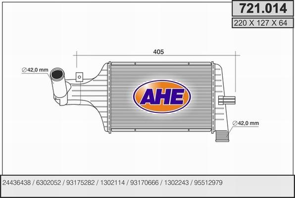 AHE 721.014 - Интеркулер autocars.com.ua