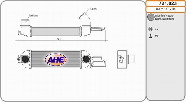 AHE 721.023 - Интеркулер autocars.com.ua