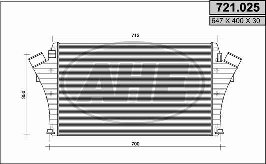 AHE 721.025 - Интеркулер autocars.com.ua