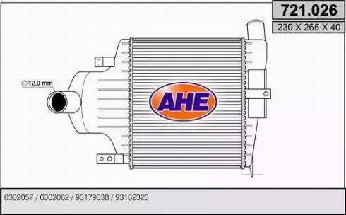 AHE 721.026 - Интеркулер autocars.com.ua