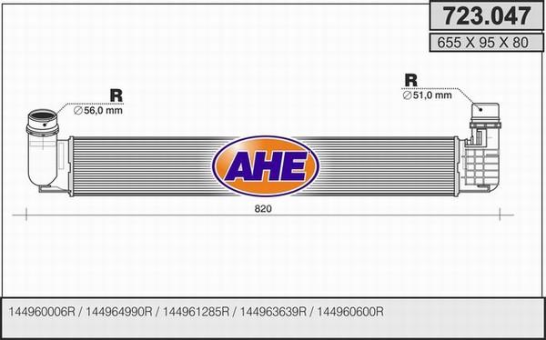 AHE 723.047 - Интеркулер autocars.com.ua