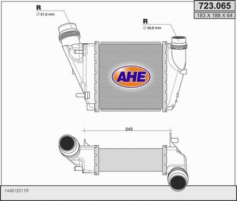 AHE 723.065 - Интеркулер autocars.com.ua