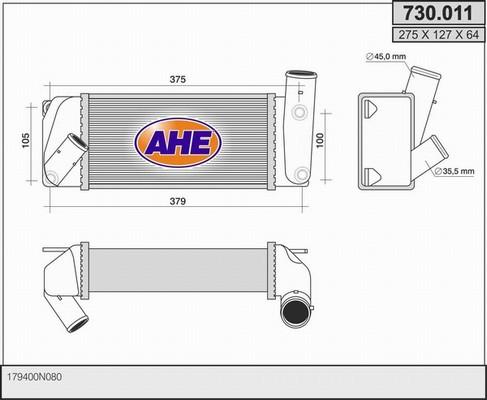 AHE 730.011 - Интеркулер autocars.com.ua