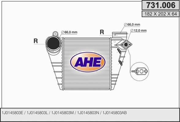 AHE 731.006 - Интеркулер autocars.com.ua