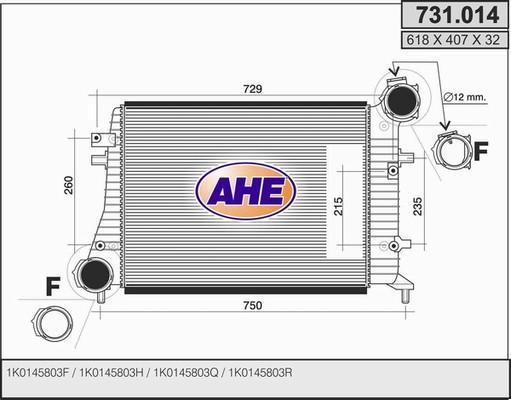 AHE 731.014 - Интеркулер autocars.com.ua