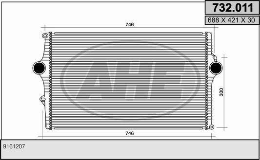 AHE 732.011 - Интеркулер autocars.com.ua