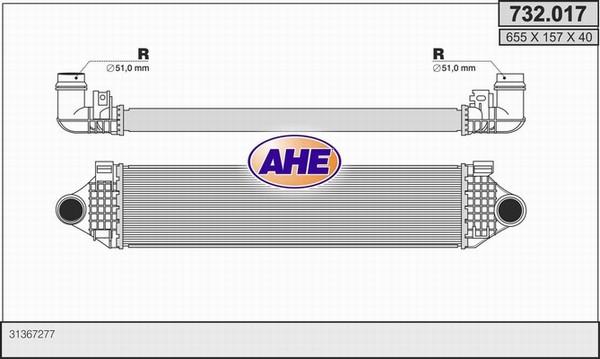 AHE 732.017 - Интеркулер autocars.com.ua