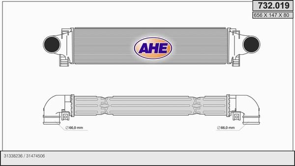 AHE 732.019 - Интеркулер autocars.com.ua