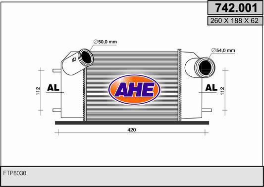 AHE 742.001 - Интеркулер autocars.com.ua