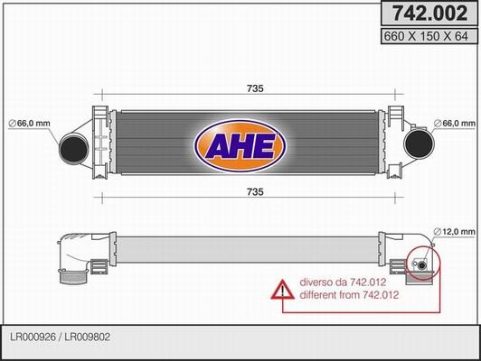 AHE 742.002 - Интеркулер autocars.com.ua