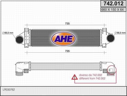 AHE 742.012 - Интеркулер autocars.com.ua