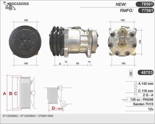 AHE 77561 - Компресор, кондиціонер autocars.com.ua