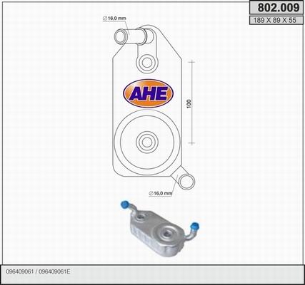 AHE 802.009 - Масляний радіатор, рухове масло autocars.com.ua