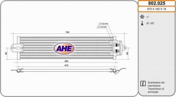 AHE 802.025 - Масляний радіатор, рухове масло autocars.com.ua