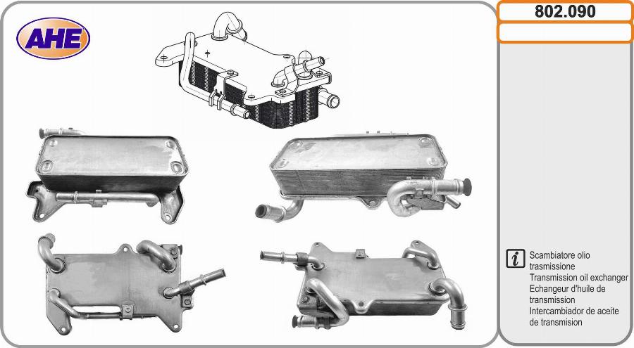 AHE 802.090 - Масляний радіатор, рухове масло autocars.com.ua