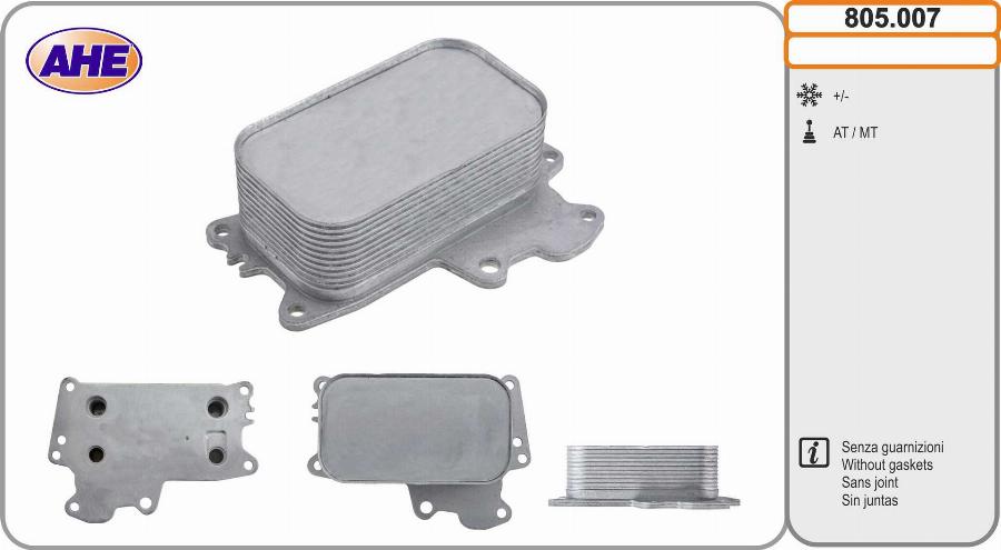 AHE 805.007 - Масляний радіатор, рухове масло autocars.com.ua