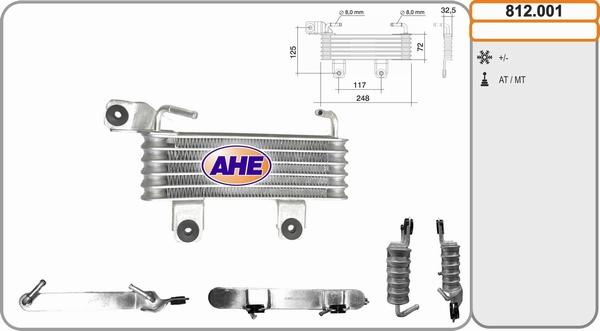 AHE 812.001 - Масляный радиатор, двигательное масло autodnr.net
