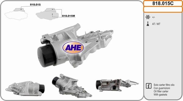 AHE 818.015C - Масляний радіатор, рухове масло autocars.com.ua