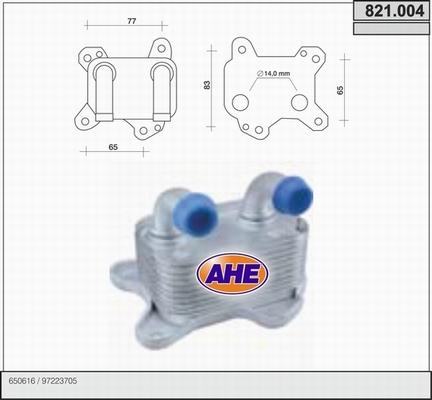 AHE 821.004 - Масляний радіатор, рухове масло autocars.com.ua