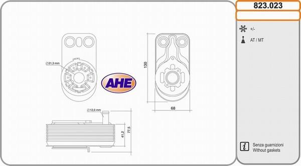 AHE 823.023 - Масляний радіатор, рухове масло autocars.com.ua