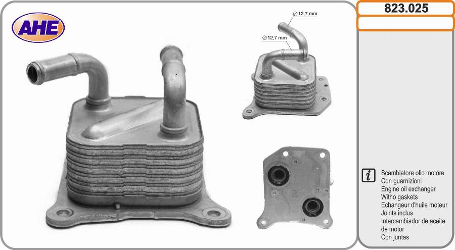 AHE 823.025 - Масляний радіатор, рухове масло autocars.com.ua