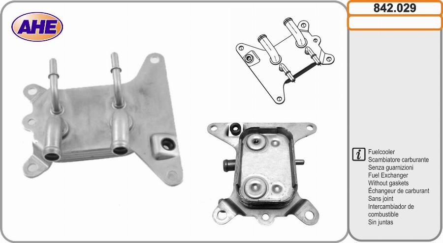 AHE 842.029 - Масляний радіатор, рухове масло autocars.com.ua