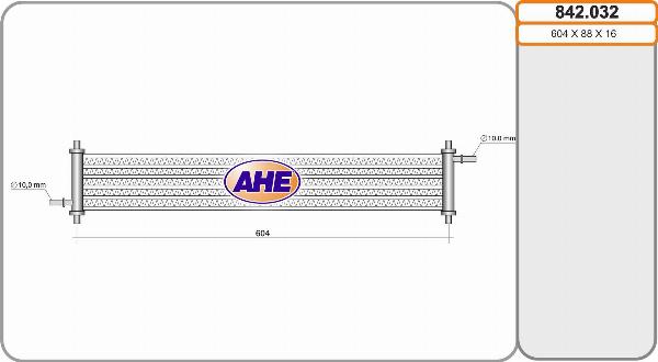 AHE 842.032 - Масляний радіатор, рухове масло autocars.com.ua