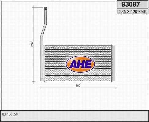 AHE 93097 - Теплообмінник, опалення салону autocars.com.ua