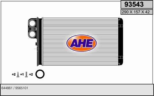 AHE 93543 - Теплообмінник, опалення салону autocars.com.ua