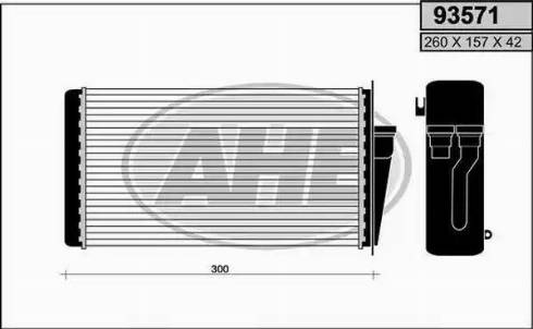 AHE 93571 - Теплообмінник, опалення салону autocars.com.ua
