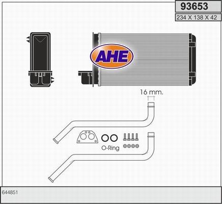 AHE 93653 - Теплообмінник, опалення салону autocars.com.ua
